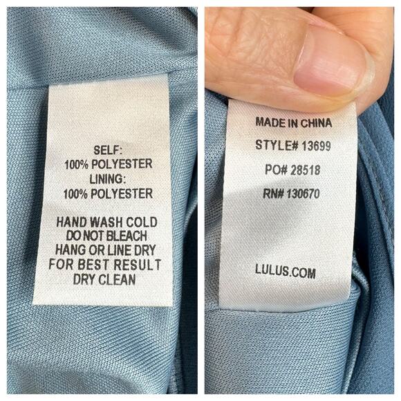 Lulus 'Mythical Kind of Love' Long Blue Maxi Dress Sleeveless Open Back Small - Picture 9 of 9